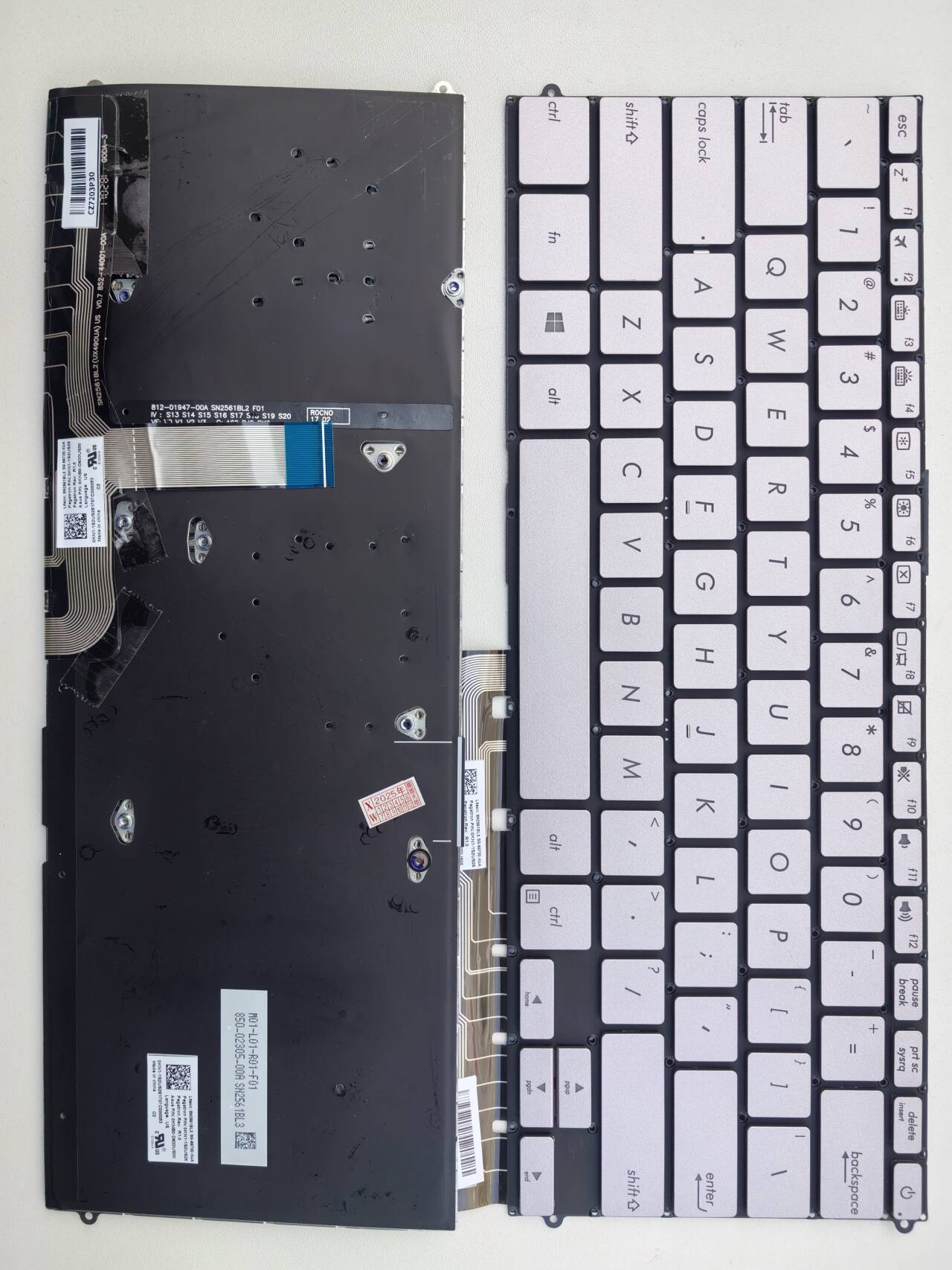 Picture of New Replacement Laptop Keyboard For ASUS UX490 SILVER Backlit US Layout